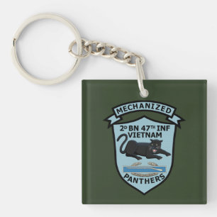 2/47th Infantry 9th Inf. Div, Patches Key Chain