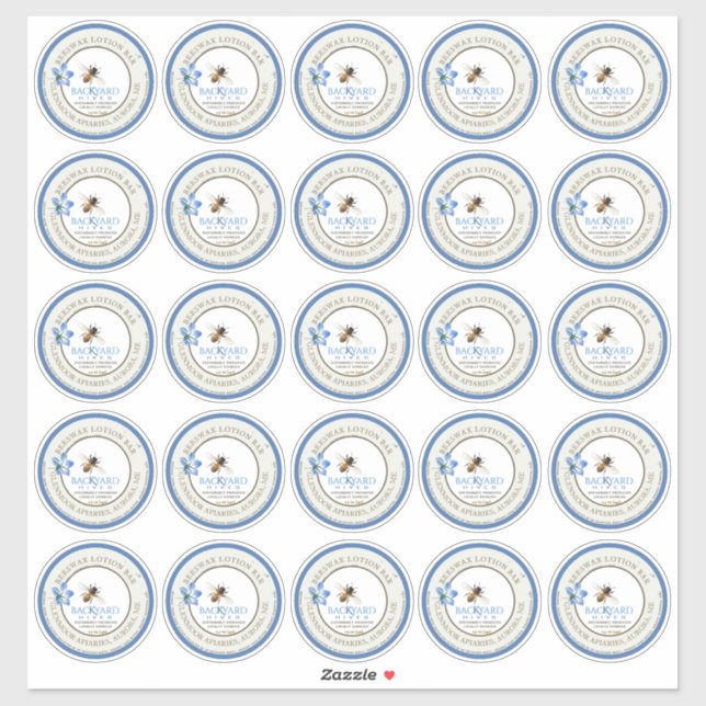 2.5" Backyard Hive Apiary Sustainable Lotion Bar (Sheet)