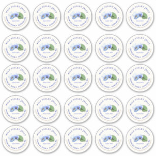 2.5" Wide Mouth Mason Jar Jelly Lid Label Vinyl