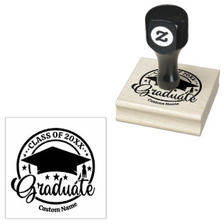 2.5" x 2.5" Custom Grad Rubber Stamp Ink Pad Colou