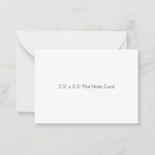 2.5" x 2.5" Flat Note Card