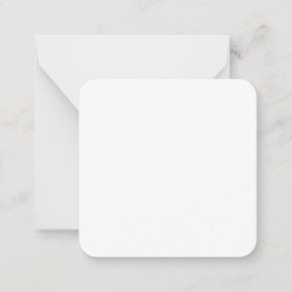 2.5" x 2.5" Rounded Corner Note Card & Envelope