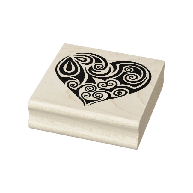 2.5" x 2.5" Rubber Stamp - Heart (Stamp)