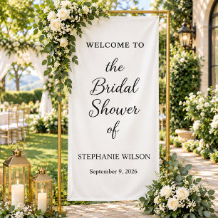 2.5' x 6' Minimalist Wedding Bridal Shower Welcome Banner