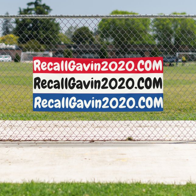 2.5ft x 6 ft red white and blue banner (Insitu)