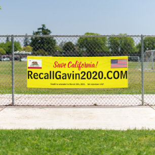 2.5ft x 8ft Recallgavin2020 Banner