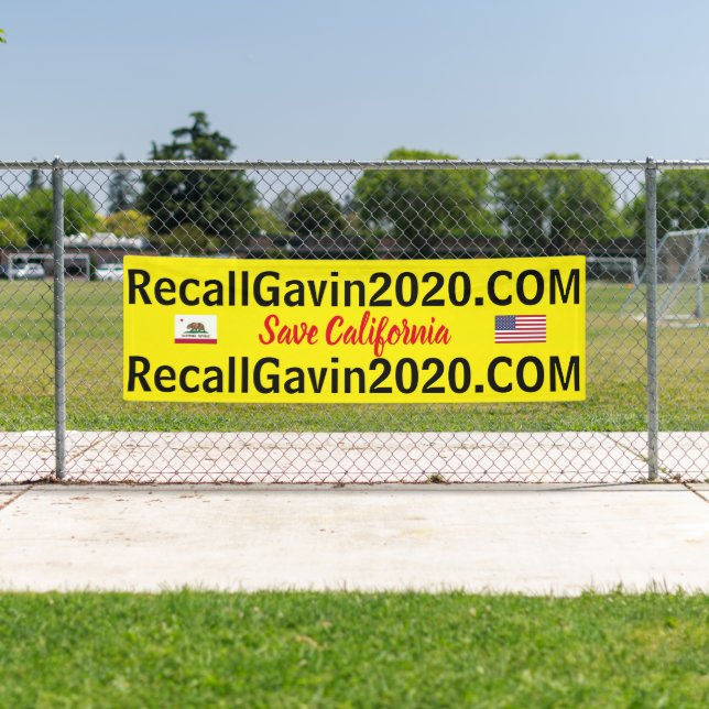 2.5ft x 8ft Recallgavin2020 Banner (Insitu)
