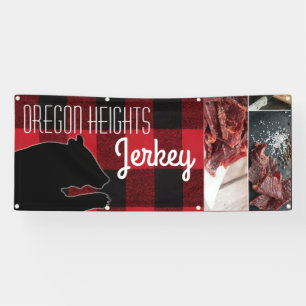 2.5'x6' Business Announcement Red Buffalo Bear Bla Banner