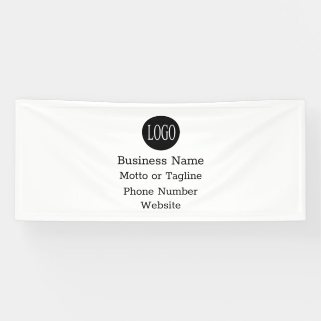 2.5'X6' Trade Show Business Banner Custom Logo  (Horizontal)