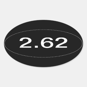 2.62 Funny Marathon Oval Bumper Sticker