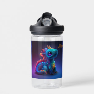 2 Baby Dragon Add Child's Name Cute Water Bottle