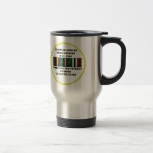 2 BATTLE STARS / WORLD WAR II VETERAN TRAVEL MUG