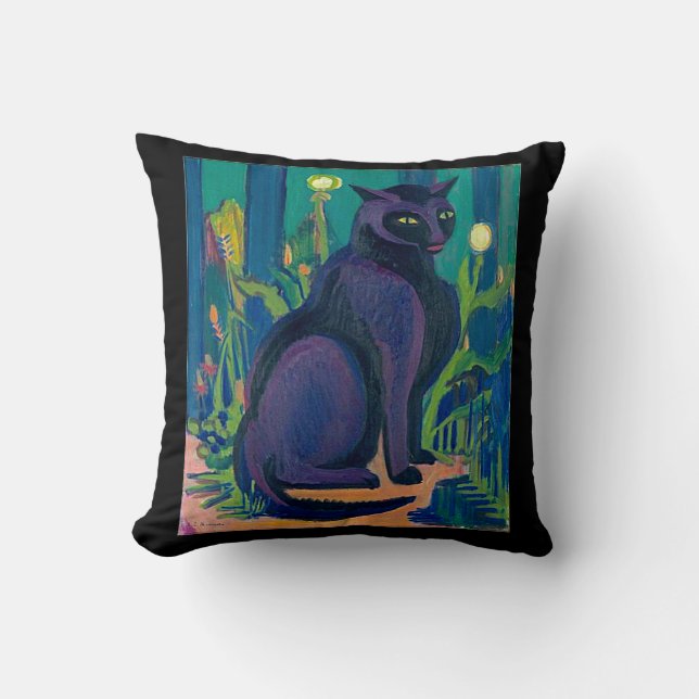 2 Black Cats, Kirchner, Cushion (Front)