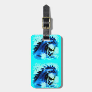 2 blue broncos luggage tag