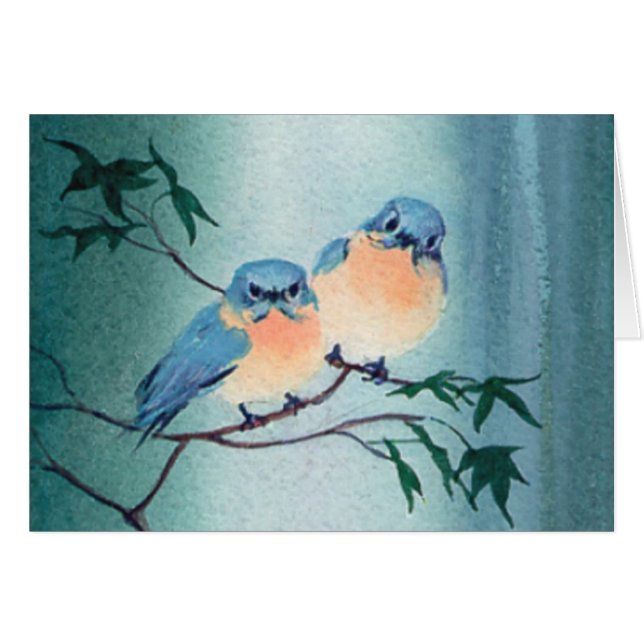 2 BLUEBIRDS by SHARON SHARPE (Front Horizontal)