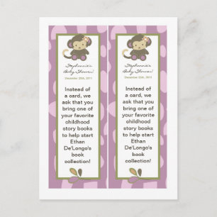 2 Book Marks Jacana Girl Jungle Zoo Animal Invitation Postcard