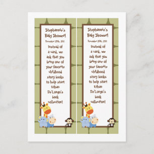 2 Book Marks Jungle Play Invitation Postcard