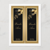 2 Book Marks Mis XV Gold Black Party