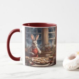 2 Bunnies 1 Kitchen Baking Christmas Cookies Mug