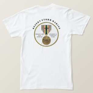 2 CAMPAIGN STARS Desert Storm Marine SEMPER  Fi T-Shirt