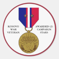 2 CAMPAIGN STARS KOSOVO WAR VETERAN