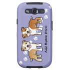 2 Cartoon Staffordshire Bull Terriers (with paws)