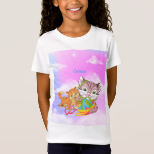 2 cats being playful with a ball of yarn T-Shirt