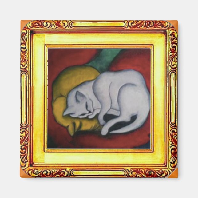 2 Cats by Franz Marc Magnet (Front)