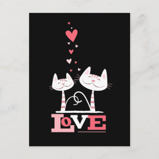 2 Cats in Love | Valentine Themed Postcards