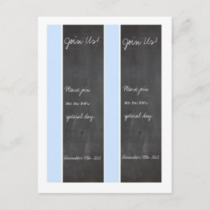 2 Chalkboard Blue Wedding Bookmarks Postcard