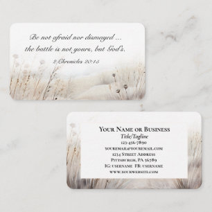2 Chronicles 20:15 The Battle is God's Bible Verse Business Card