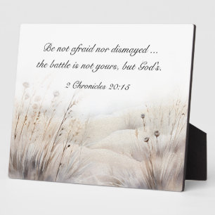 2 Chronicles 20:15 The Battle is God's Bible Verse Plaque