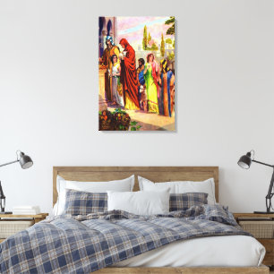 2 Chronicles 31 Bringing Tithes to the Lord Canvas Print