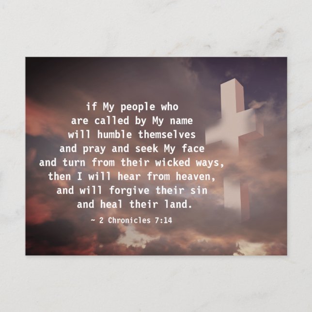 2 Chronicles 7:14 If My People will Pray Postcard (Front)