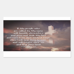 2 Chronicles 7:14 If My People will Pray Rectangular Sticker