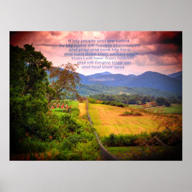 2 Chronicles 7:14 Poster (Front)