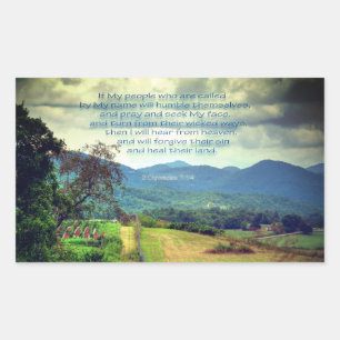 2 Chronicles 7:14 Rectangular Sticker
