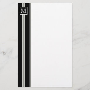 (2) Classic Monogram Striped Stationery