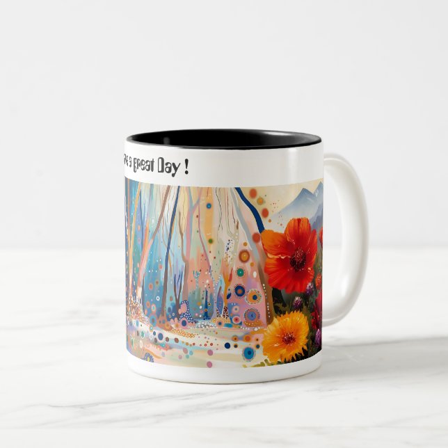 2-colored cup, 325 ml Two-Tone coffee mug (Front Right)