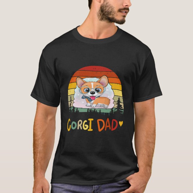 2 Corgi Dad Corgi T-Shirt (Front)
