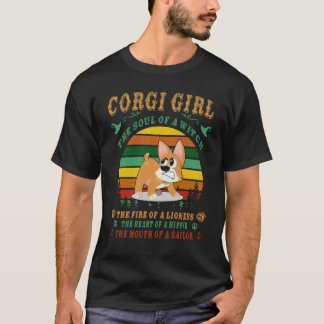 2 Corgi The Soul Of A Witch Corgi T-Shirt
