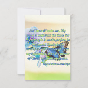 2 Corinthians 12:9 Bible Scripture Pic Greeting Card