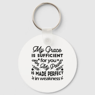 2 Corinthians 12:9 – My Grace Is Sufficient Art Key Ring