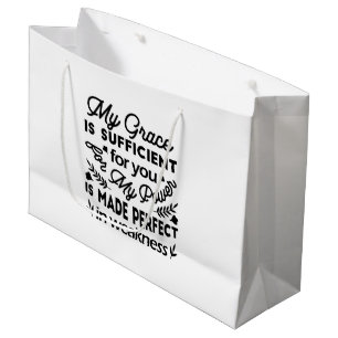 2 Corinthians 12:9 – My Grace Is Sufficient Art Large Gift Bag