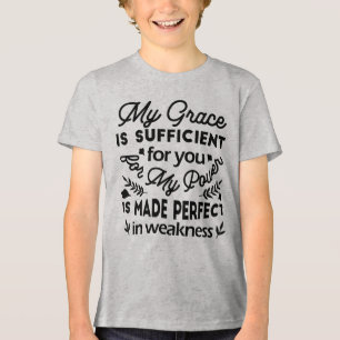 2 Corinthians 12:9 – My Grace Is Sufficient Art Tri-Blend Shirt