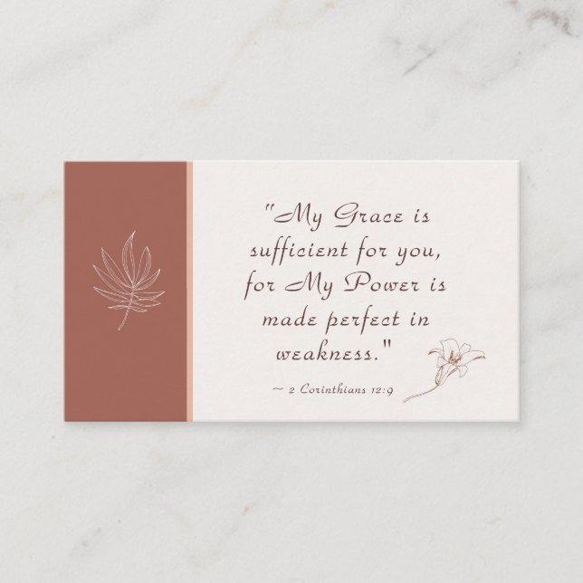 2 Corinthians 12:9 My Grace is Sufficient Business Card (Front)