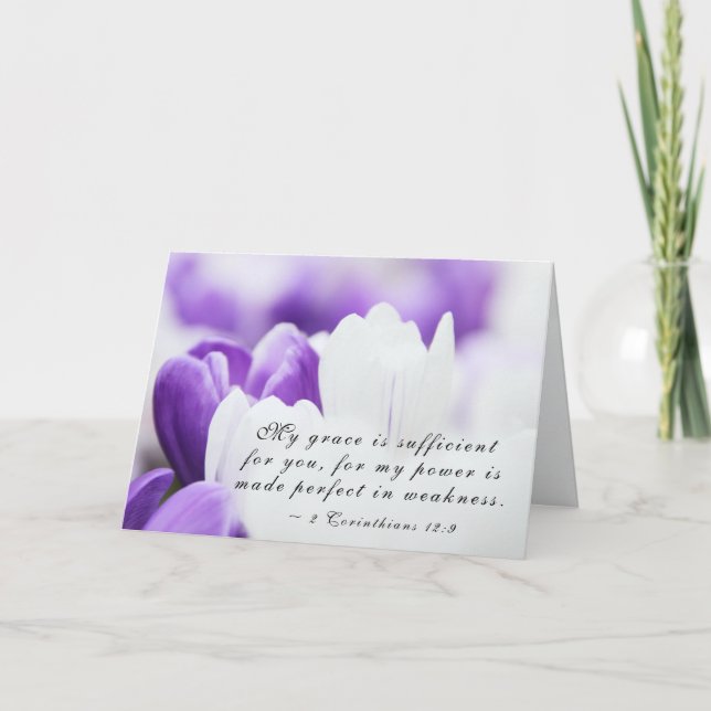 2 Corinthians 12:9 My Grace is Sufficient for You Card (Front)