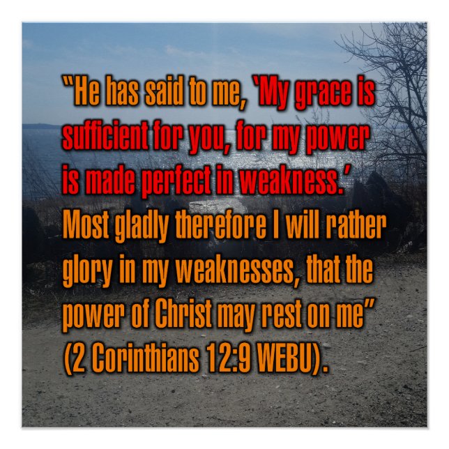2 Corinthians 12:9 WEBU Poster (Front)