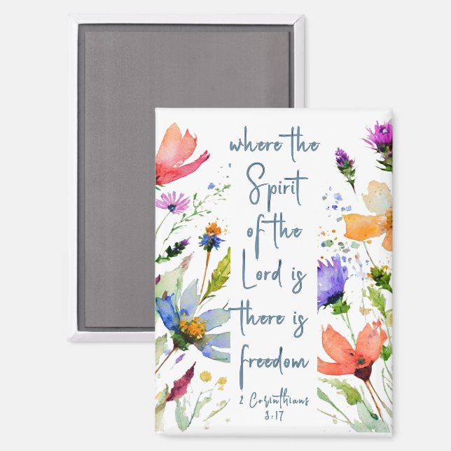 2 Corinthians 3:17 Freedom Bible Verse Magnet (Front/Back)