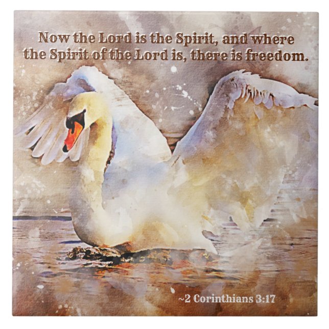 2 Corinthians 3:17 ...there is freedom Bible Verse Tile (Front)